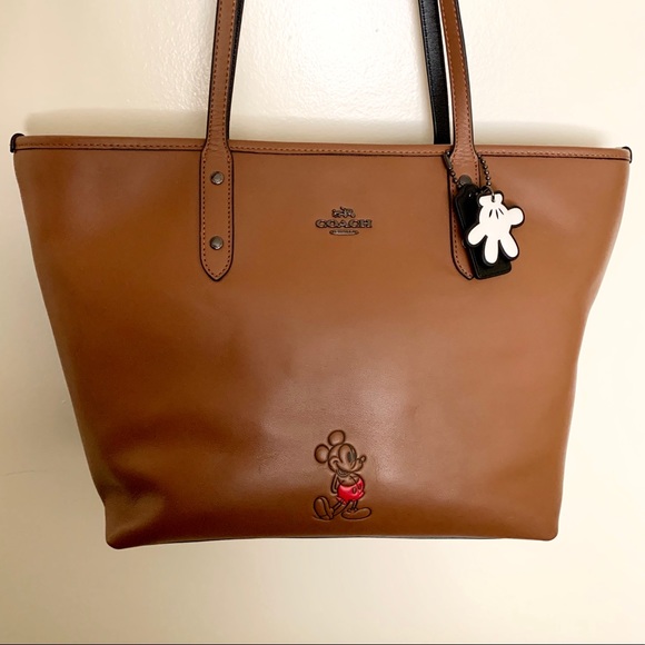 disney leather tote bag